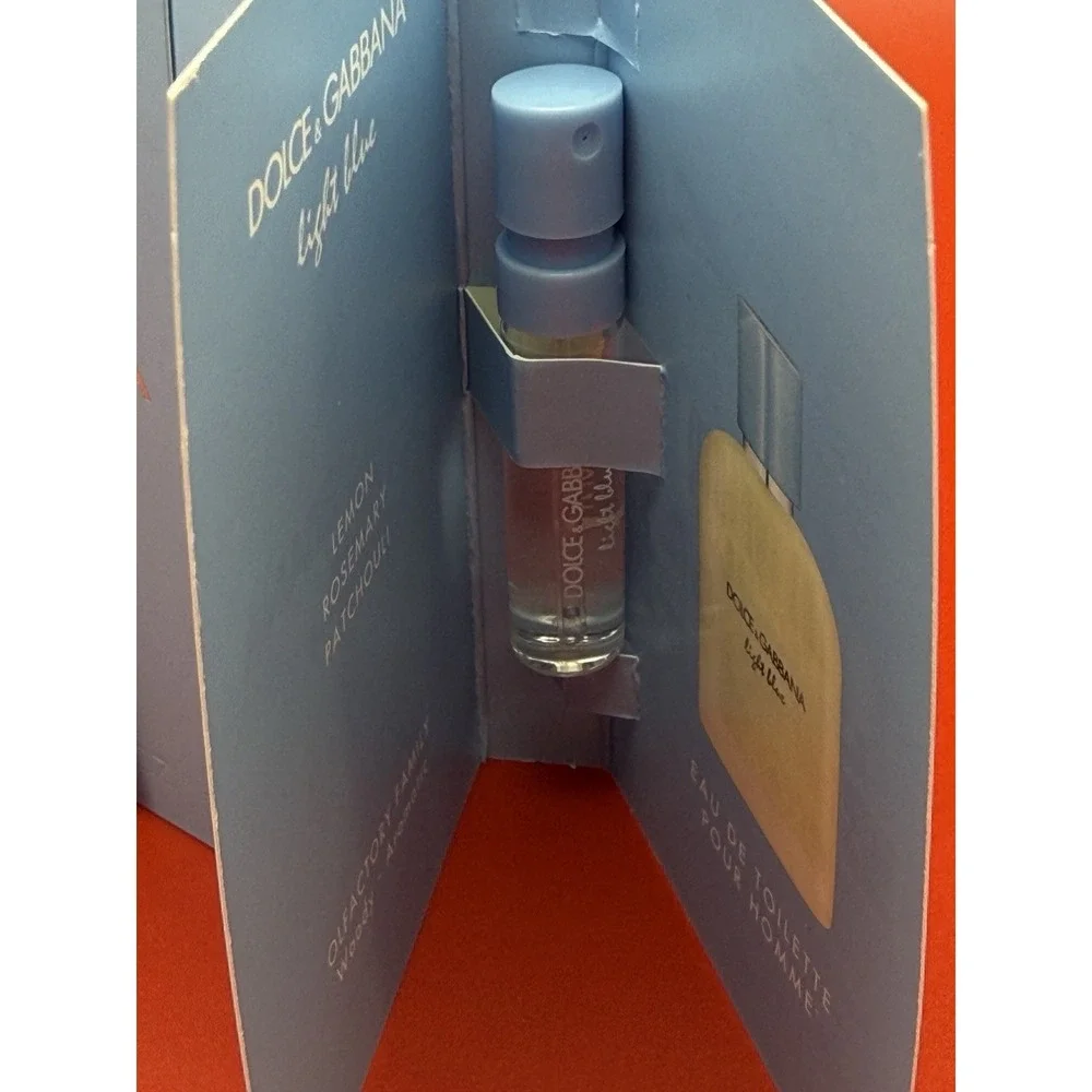 4 Dolce Gabbana Light Blue Pour Homme Men Cologne Vial .05 oz Citrus Woody Spicy